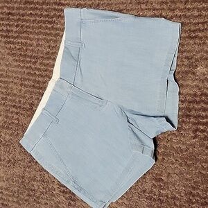 J. Crew Chambray Blue White Shorts Size 4